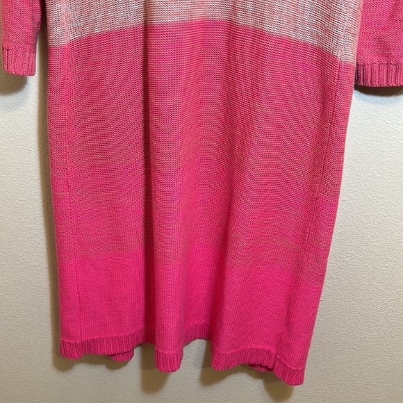 TORRID Pink Ombré Stripe Long Duster Cotton Open Front Cardigan Sweater - Picture 11 of 16